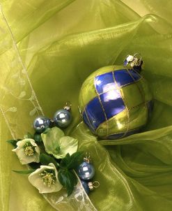 FS510 Green-blue Christmas ball-green Tissue