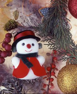 FS531 Frozen Snowman Xmas berries & green