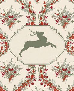 Green Reindeer Silhouette