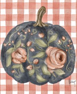 Blue Floral Pumpkin