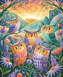 Owls at Sunset