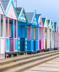 Pastel Beach Huts
