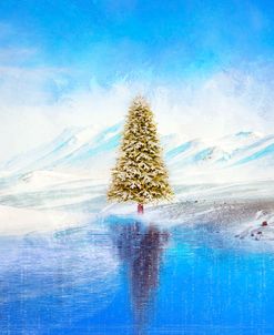 Winter And Christmas Tree