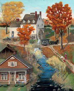 Grist Mill In Fall