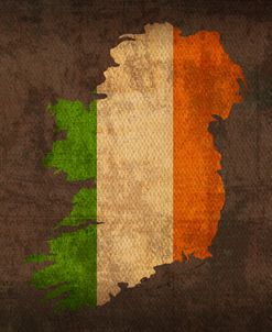Ireland Country Flag Map
