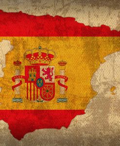 Spain Country Flag Map