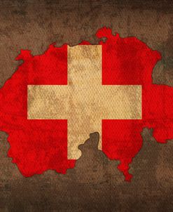 Switzerland Country Flag Map