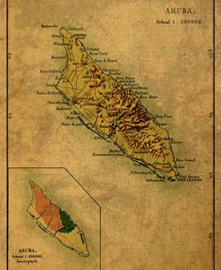 Map of Aruba 1914