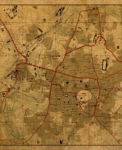 Map of Aleppo Syria 1958