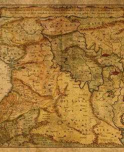 Map of the Holy Land Israel 1657