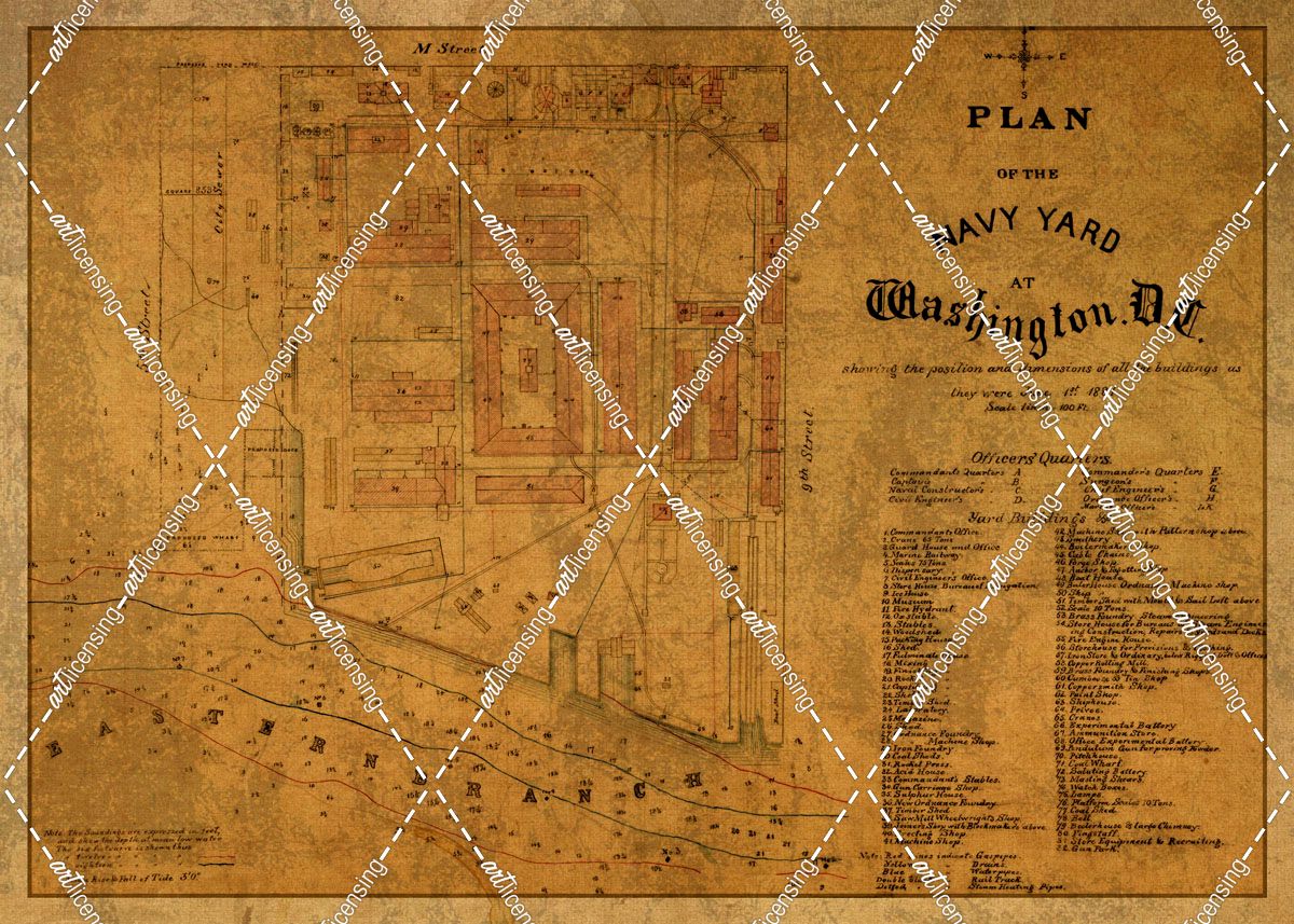 Plan of Navy Yard DC 1881
