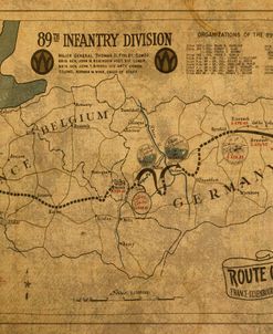 Route Of The 89Th Infantry WW2