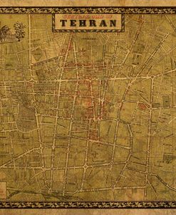 Street Map of Tehran Iran 1964