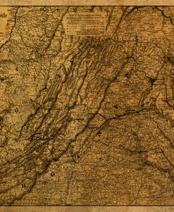 Virginia Railway Map 1869