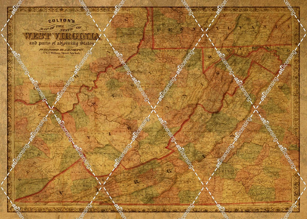 West Virginia Map 1865