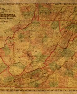 West Virginia Map 1865