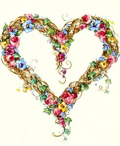 362 Floral Heart Wreath