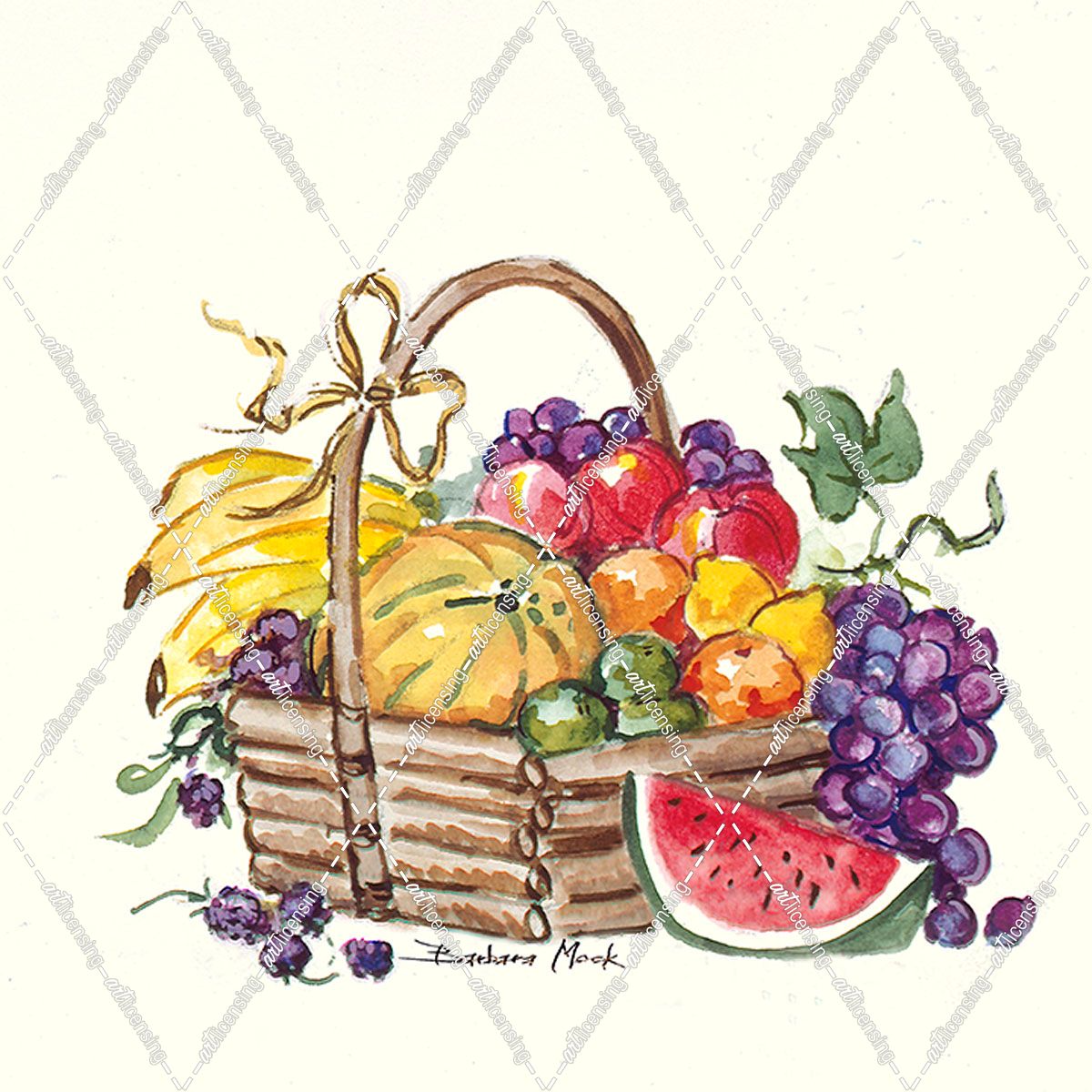 601 Watermelon and Fruit Basket