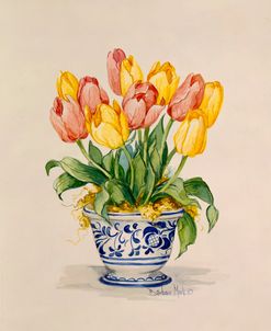 4543 Blue and White Porcelain Tulips