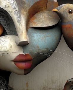 Cats And Birds Abstract 4