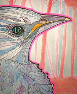 Blue Bird and Red Trees