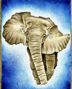 African Continent Watercolor