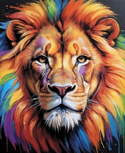 Majestic Colorful Lion 1