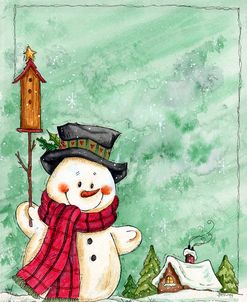 Snowman With Birdhouse 2