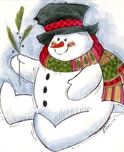 Snowman With Scarf