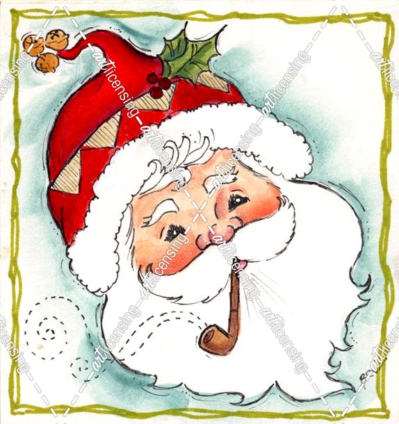 Santa With Pipe