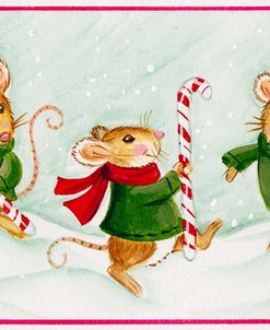 3 Mice With Candy Canes
