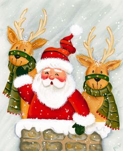 Santa And Reindeer