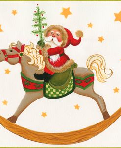 Santa On Rocking Horse