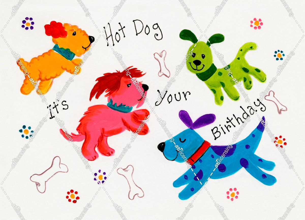 Hot Dog Birthday Puppies