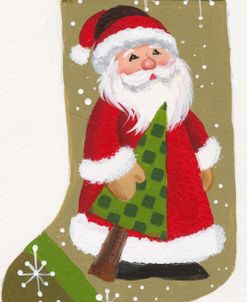 Santa With Tree Stocking