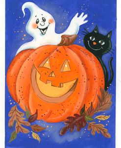 Pumpkin, Ghost & Cat