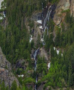 Waterfalls And Green Trees