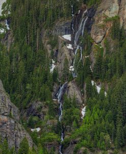 Waterfalls And Green Trees