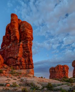 Watchful Towers At Sunset