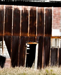 Red Patchwork Barn Side