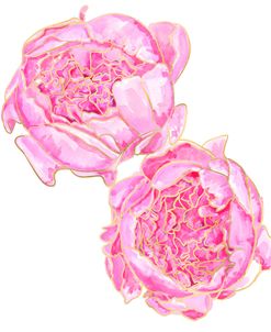 Two Peonies In Pink And Gold