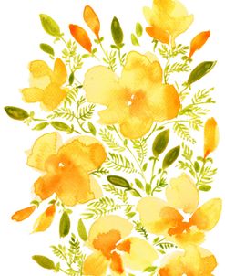 Watercolor California Poppies Quad 1