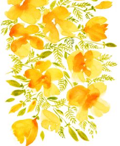 Watercolor California Poppies Quad 4