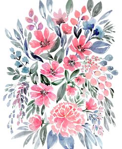 Clara Watercolor Floral Bouquet