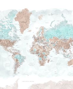 Colleteh Watercolor World Map