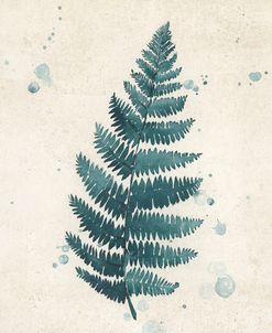 Watercolor Fern In Distressed Background 4