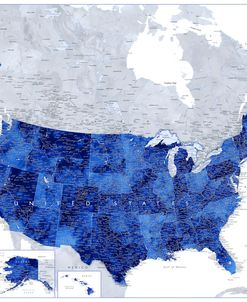 Gulzar Detailed Map Of The Us And Canada