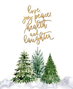 3 Christmas Trees With Holiday Wishes
