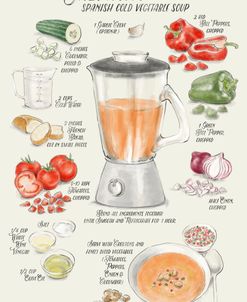 Illustrated Recipe Of Spanish Gazpacho In English