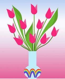 Tulips In A Vase